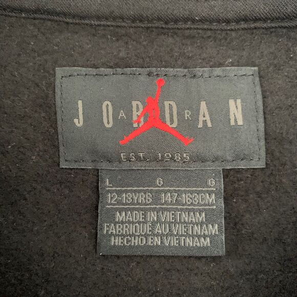 Nike Sweatshirt Air Jordan Jumpman Logo Boys Youth Size Large Black - Picture 3 of 6